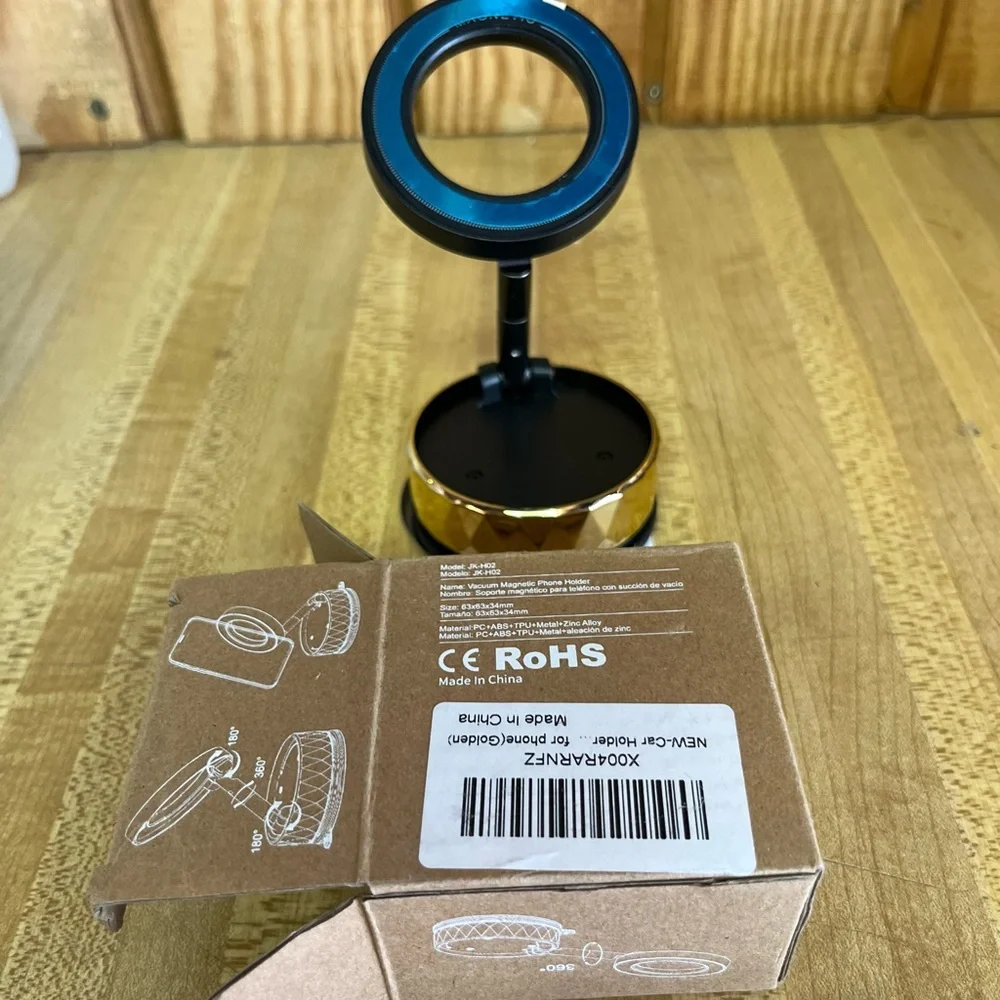 Gold magnetic car phone holder